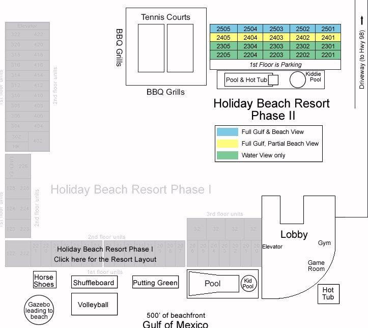 Holiday Beach Resort map 2 Florida West Coast - Holiday Beach Resort - Phase II - map