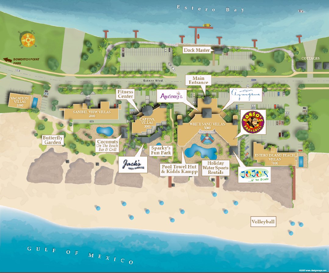 Pink Shell Beach Resort & Marina map 1 Florida West Coast - Pink Shell Beach Resort & Marina - map