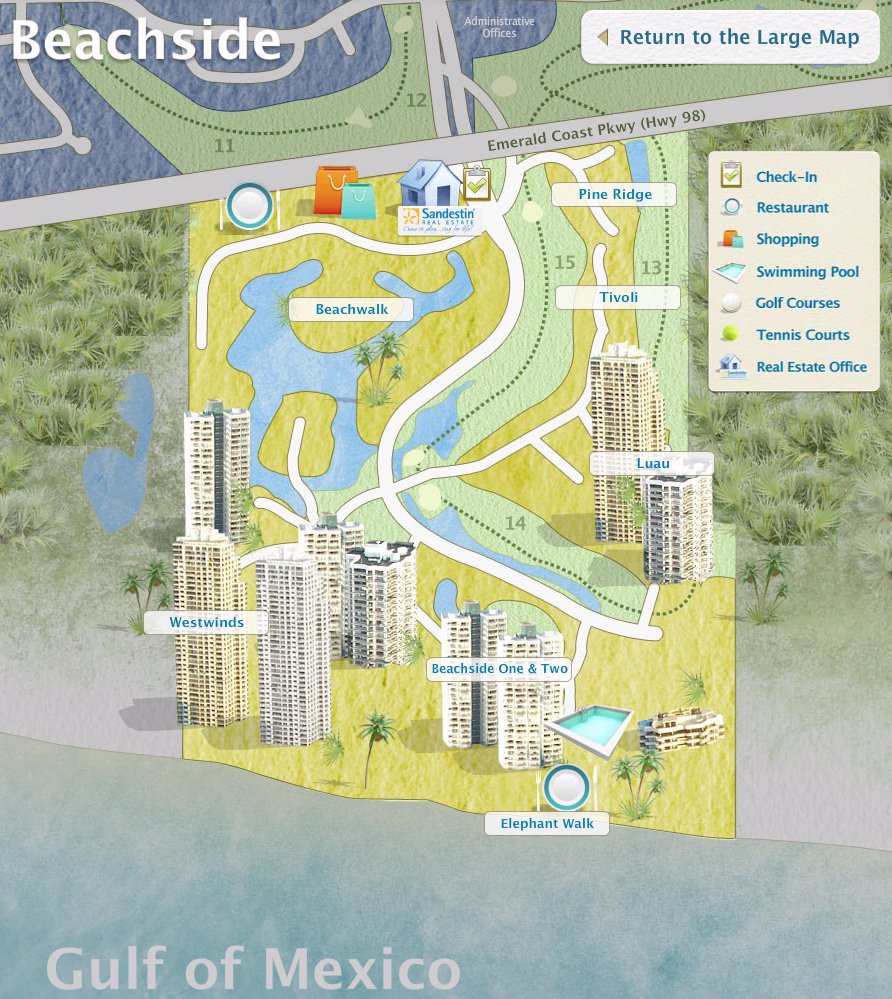 Sandestin Beachside map 1 Florida West Coast - Sandestin Beachside - map