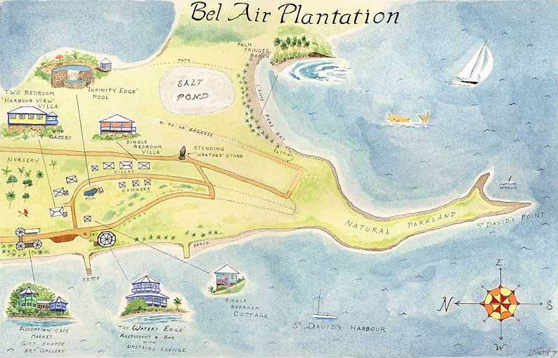 Bel Air Plantation Resort map 1 Grenada - Bel Air Plantation Resort - map