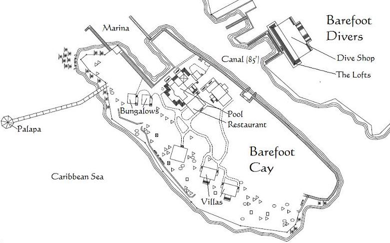 Barefoot Cay Resort, Spa & Marina map 1 Honduras - Barefoot Cay Resort, Spa & Marina - map