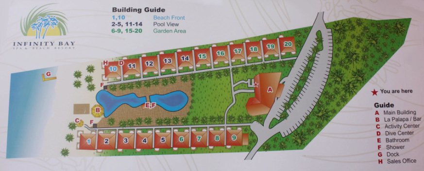 Infinity Bay Spa & Beach Resort map 1 Honduras - Infinity Bay Spa & Beach Resort - map