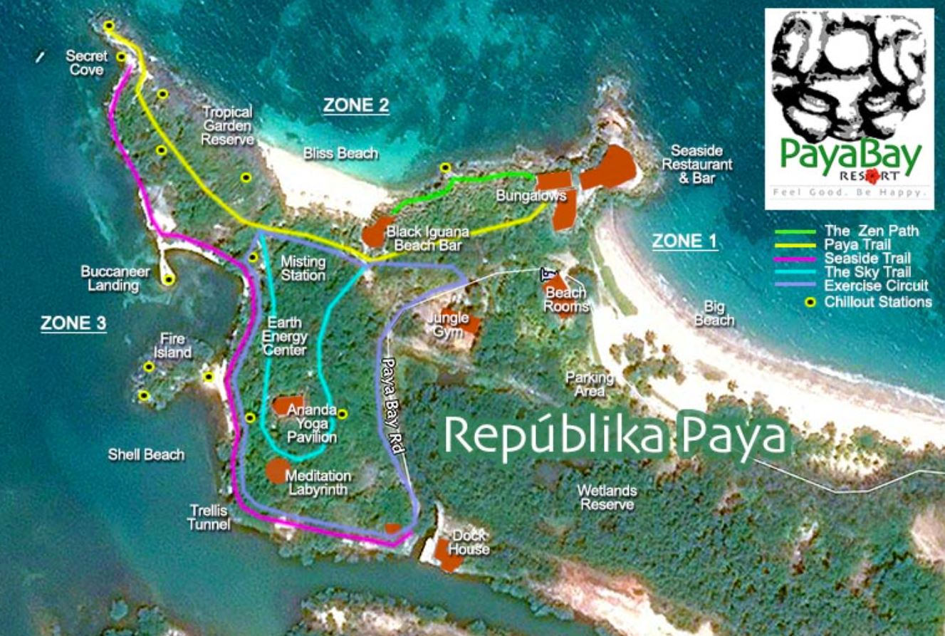 Paya Bay Resort map 1 Honduras - Paya Bay Resort - map