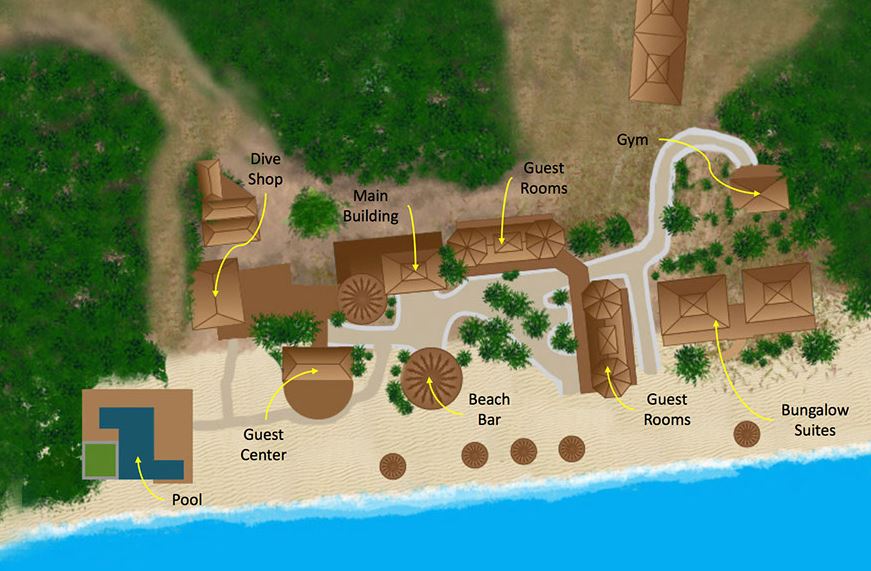 Utopia Village map 1 Honduras - Utopia Village - map