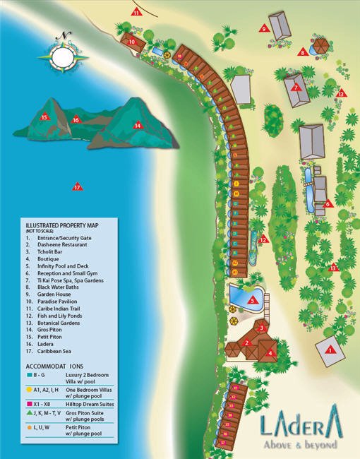 Ladera Resort map 1 Saint Lucia - Ladera Resort - map