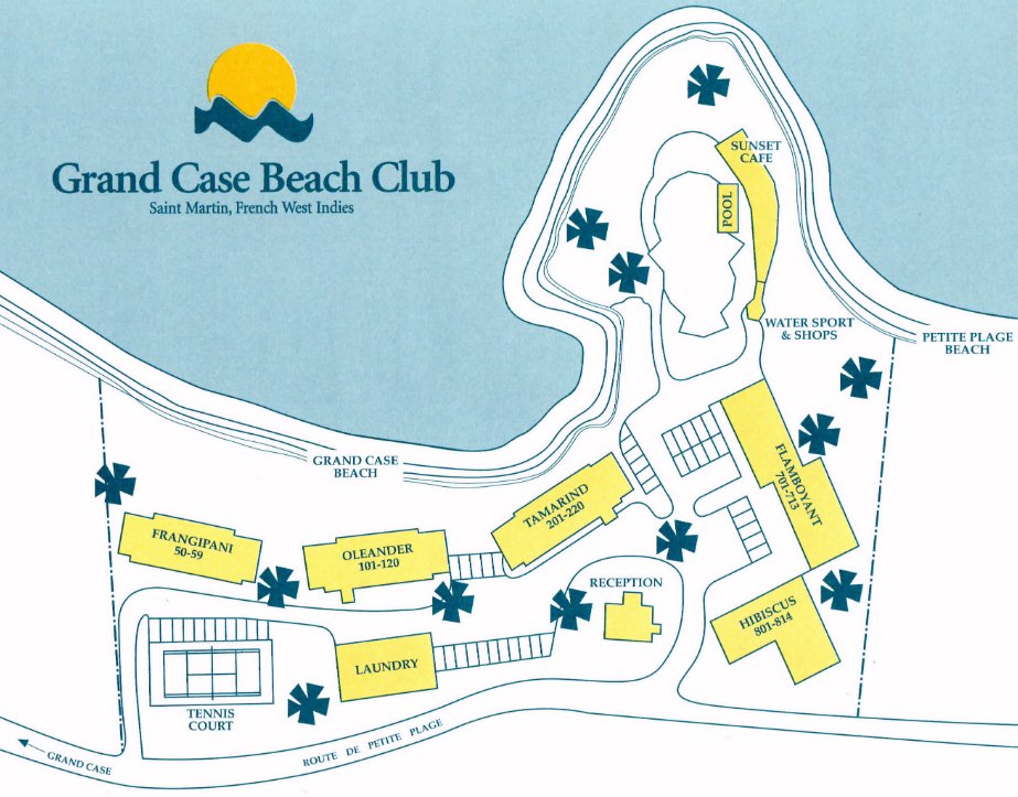 Grand Case Beach Club map 1 Saint Martin - Grand Case Beach Club - map