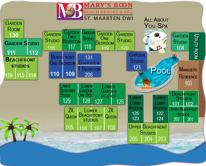 Mary's Boon Beach Hotel and Spa map 1 Saint Maarten - Mary's Boon Beach Hotel and Spa - map