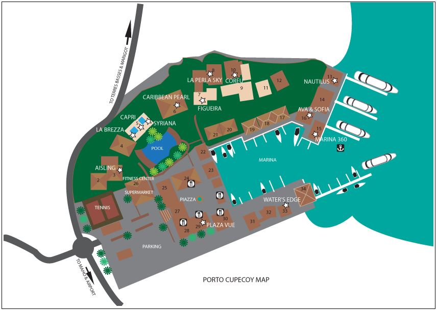 Porto Cupecoy map 1 Saint Maarten - Porto Cupecoy - map