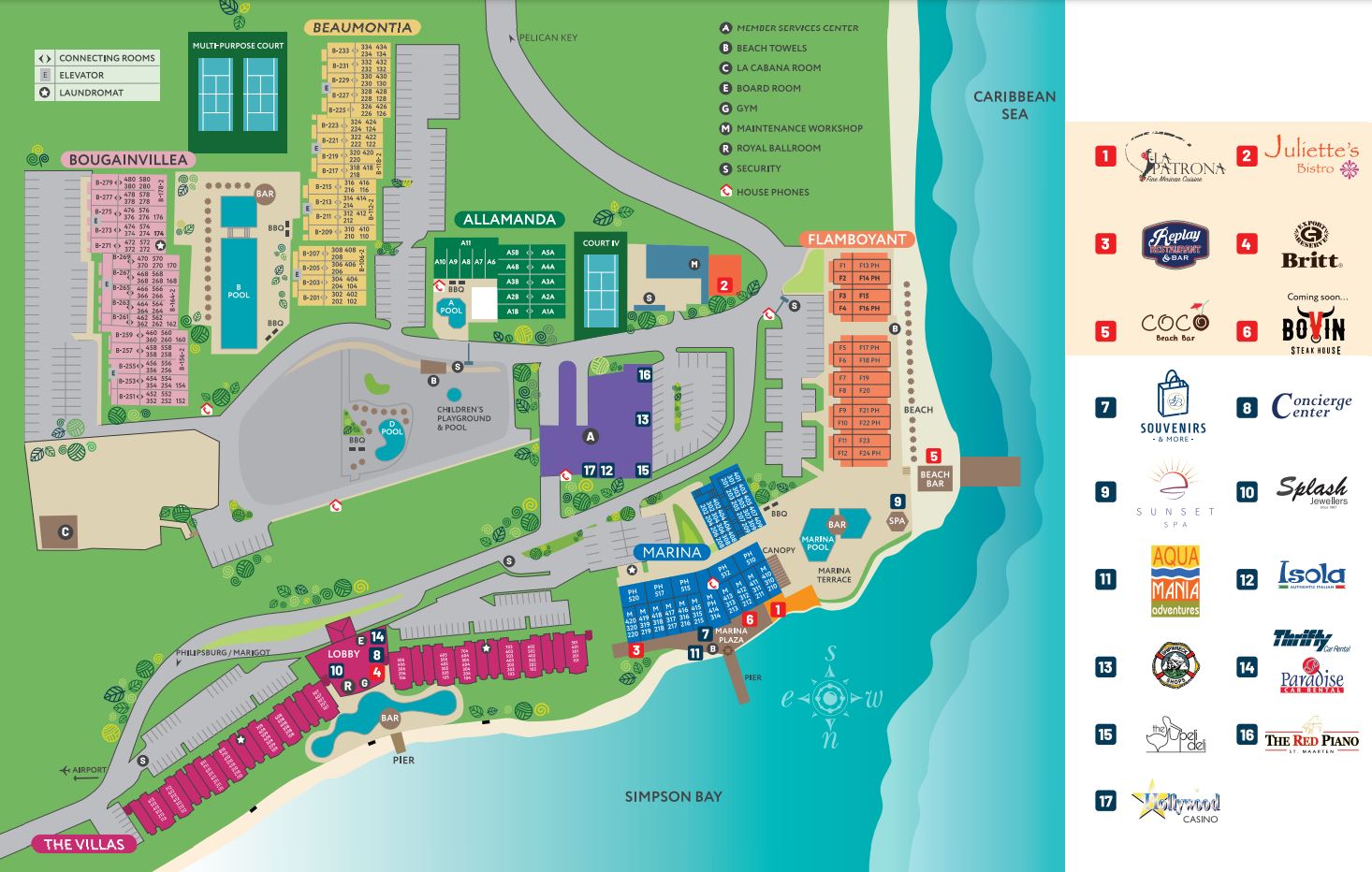 Simpson Bay Resort & Marina map 1 Saint Martin - Simpson Bay Resort & Marina - map