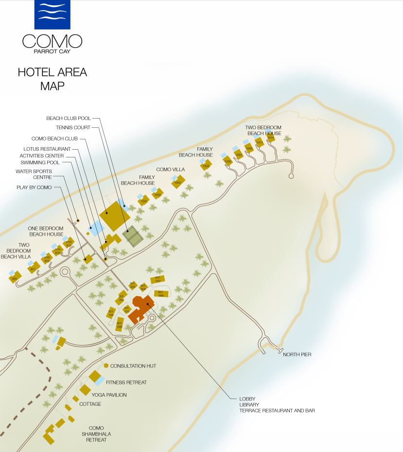 COMO Parrot Cay map 1 Turks and Caicos Islands - COMO Parrot Cay - map