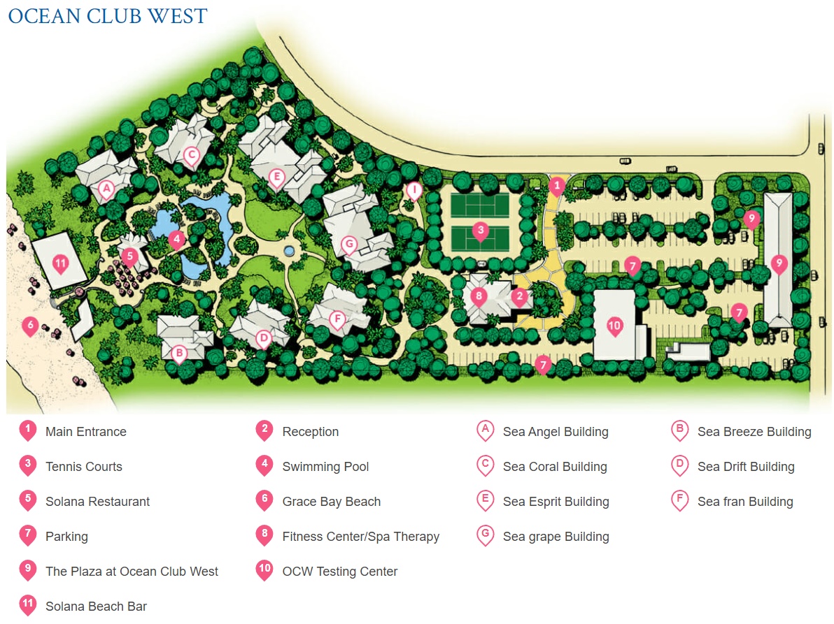 Ocean Club West map 1 Turks and Caicos Islands - Ocean Club West - map