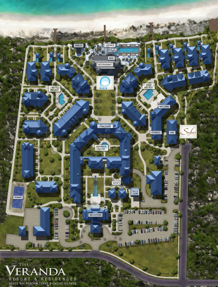 The Veranda Resort map 1 Turks and Caicos Islands - The Veranda Resort - map