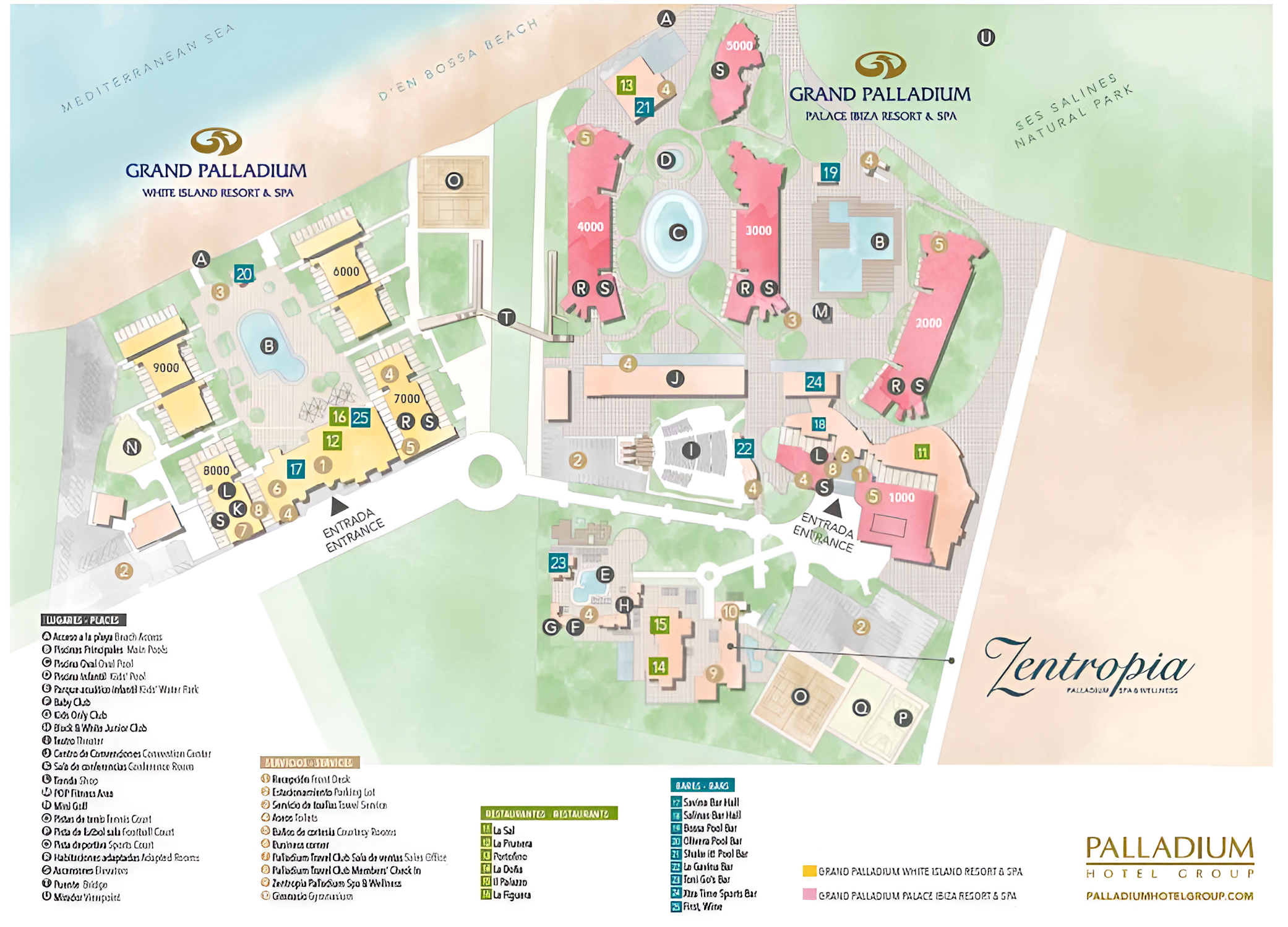 Grand palladium white island resort spa - map Ibiza - Grand palladium white island resort spa - map