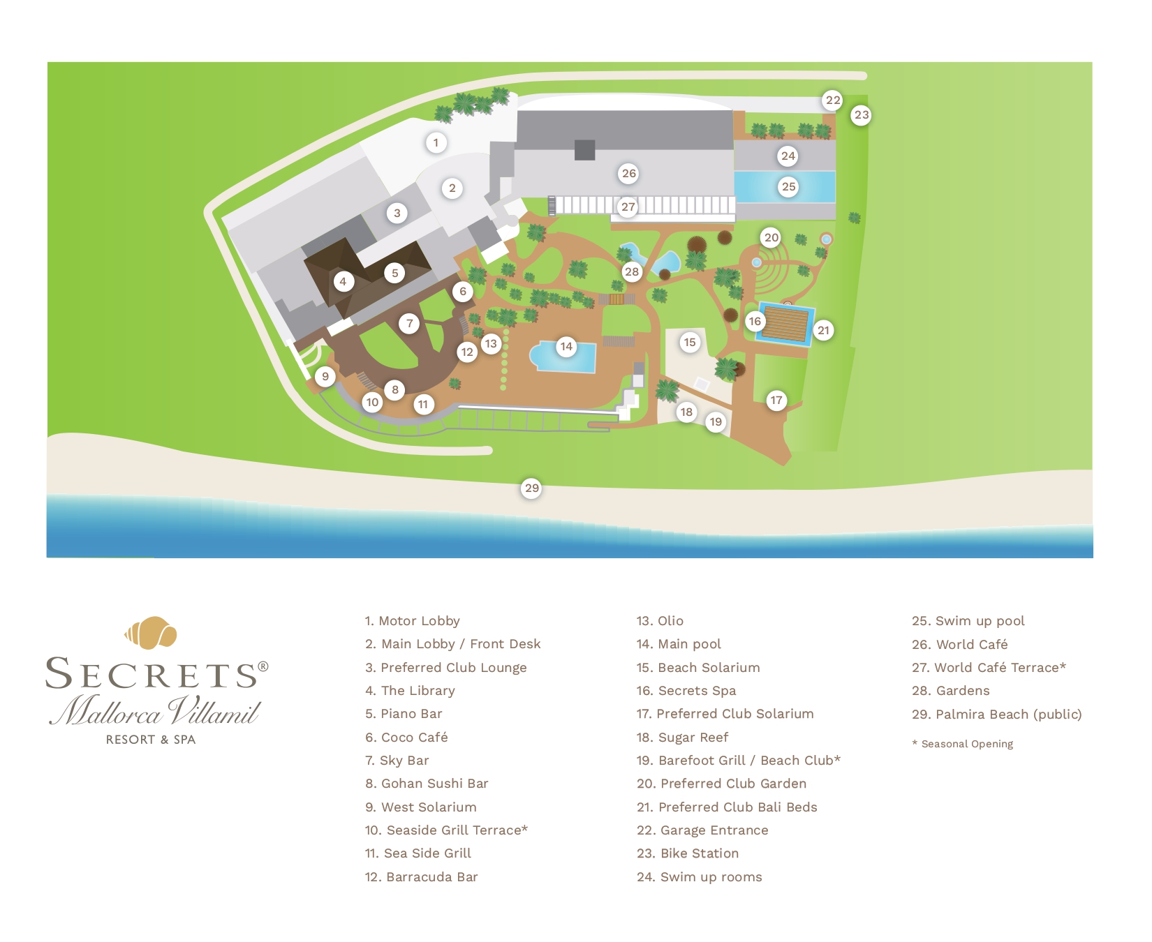 Secrets Mallorca Villamil Resort & spa - map Mallorca Secrets Mallorca Villamil Resort spa map