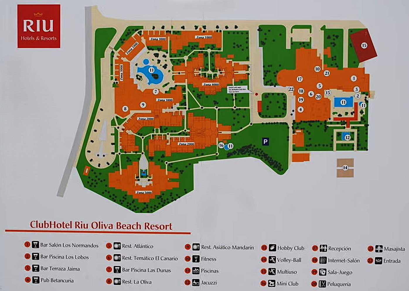 Riu Oliva Beach Resort - map Fuerteventura - Riu Oliva Beach Resort - map